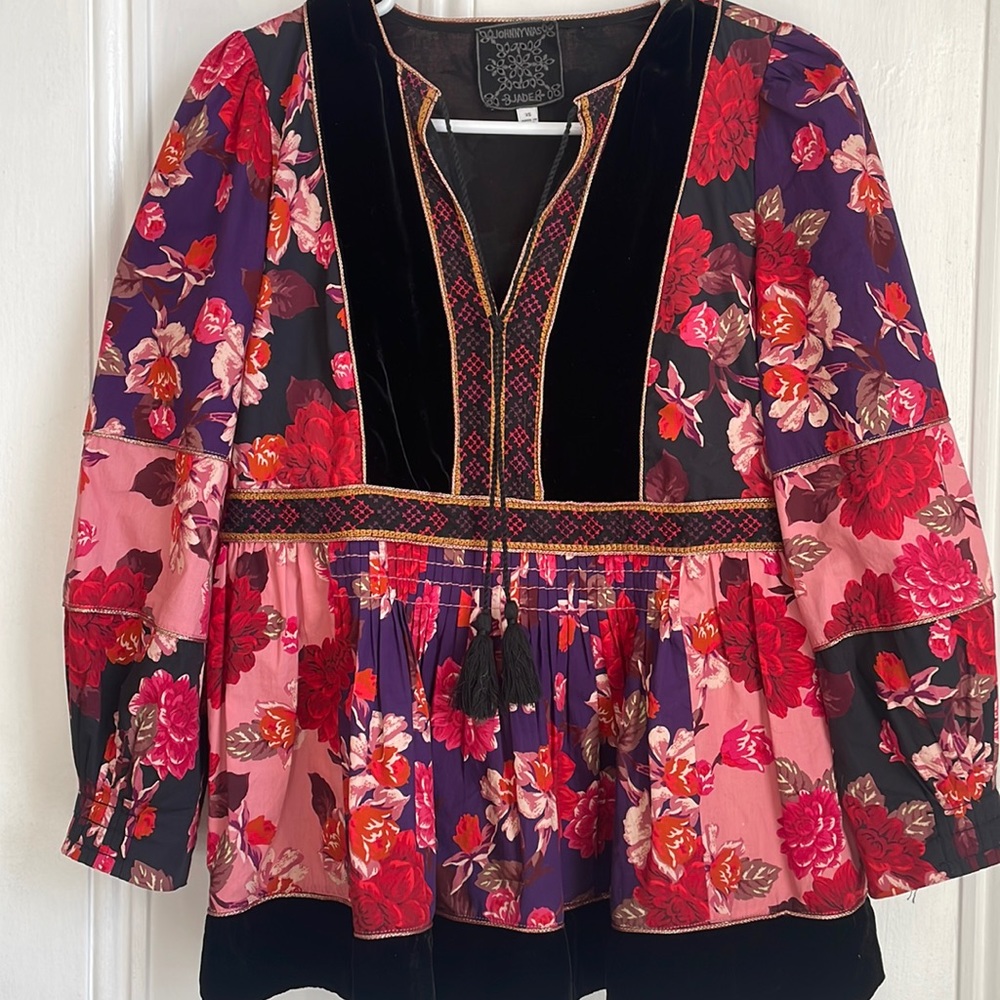Johnny Was Floral Blouse